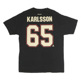 REEBOK Mens Black NHL Karlsson 65 Graphic T-Shirt L Short Sleeve Crew Neck