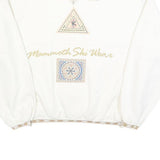 SDI Womens White Ski Wear Collar XL Cotton Blend Pullover Sweatshirt Ski Style