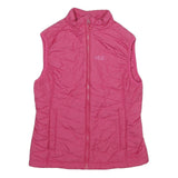JACK WOLFSKIN Womens Pink Sleeveless Quilted Jacket S Polyester Outdoor Zip