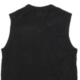 DOCKERS Mens Black & Grey Argyle Patterned Jumper V-Neck Basic Knit M Sleeveless