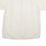 NAUTICA Mens White Shirt M Casual Linen Blend Short Sleeve Button