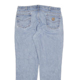 CARHARTT Mens Regular Fit Denim Jeans Light Blue W40 L34 Classic Cotton Zip
