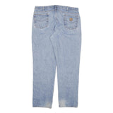 CARHARTT Mens Regular Fit Denim Jeans Light Blue W40 L34 Classic Cotton Zip