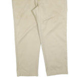 DICKIES Mens Regular Beige Cotton Blend Trousers W42 L30 Zip Closure Classic Fit