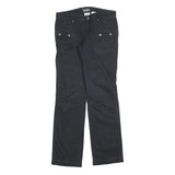 COLUMBIA Womens Black Cotton Blend Regular Straight Trousers W32 L32 Outdoor
