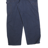 CARHARTT Mens Regular Navy Blue Cotton Blend Zip Trousers W38 L30 Workwear