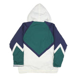 ANDY JOHNS Womens Green Navy & White Zip Up Outdoor Jacket S Polyester Blend