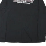 ADIDAS Mens Black Bellarmine Knights Swimming Graphic T-Shirt Long Sleeve Crew