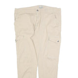 YES OR NO Womens Cotton Blend Beige Slim Cargo Trousers W36 L28 Zip Pockets