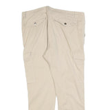 YES OR NO Womens Cotton Blend Beige Slim Cargo Trousers W36 L28 Zip Pockets