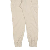 YES OR NO Womens Cotton Blend Beige Slim Cargo Trousers W36 L28 Zip Pockets