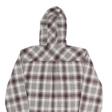 CARHARTT Womens White & Brown Hooded Plaid Cotton Shirt L Casual Workwear