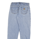 CARHARTT Mens Relaxed Light Blue Denim Jeans W32 L30 Casual Workwear Zip Closure
