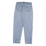 CARHARTT Mens Relaxed Light Blue Denim Jeans W32 L30 Casual Workwear Zip Closure