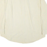 CHAPS Mens Yellow Blue Striped Shirt XL Cotton Blend Button Collar Casual Formal