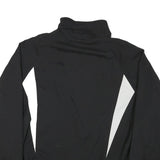 FILA Womens Black White Polyester Blend Track Jacket M Zip Plain Sportswear