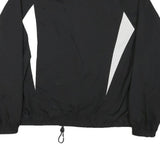 FILA Womens Black White Polyester Blend Track Jacket M Zip Plain Sportswear