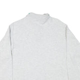 OOCHI VERDI Womens Light Grey Sweatshirt Embroidered Collar M Long Sleeve Casual