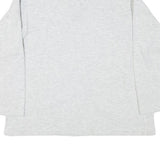 OOCHI VERDI Womens Light Grey Sweatshirt Embroidered Collar M Long Sleeve Casual