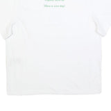 STELLA MCCARTNEY Womens White Organic Cotton Blend Graphic T-Shirt XS Short