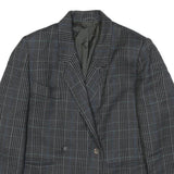 Womens Grey Plain Button Jacket M Polyester Blend Classic Blazer M