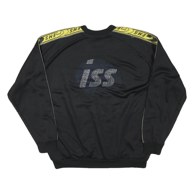 GEMS Mens Black & Yellow Logo Crew Neck XL Sports Style Sweatshirt