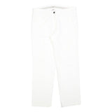 ARMANI COLLEZIONI Womens Regular White Cotton Blend Denim W32 L29 Classic Zip