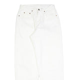 LEVI'S 535 Womens White Regular Straight Denim Light W27 L32 Cotton Blend Zip