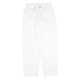 LEVI'S 535 Womens White Regular Straight Denim Light W27 L32 Cotton Blend Zip