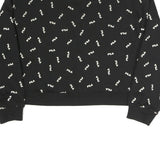 FILA Womens Black Sweatshirt Crew Neck 2XL Cotton Blend Logo Print Pullover