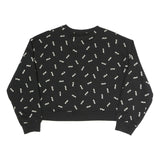 FILA Womens Black Sweatshirt Crew Neck 2XL Cotton Blend Logo Print Pullover