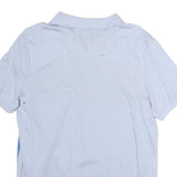 CALVIN KLEIN Mens Blue & Grey Short Sleeve Striped Polo Shirt M Cotton Casual