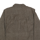 FREEDOM FOUNDARY Mens Brown Cotton Shirt L Button Front Chest Pockets Casual