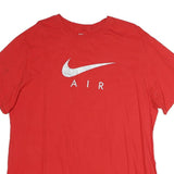 NIKE Mens Red Air Graphic T-Shirt XL Short Sleeve Crew Neck Casual Cotton