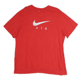 NIKE Mens Red Air Graphic T-Shirt XL Short Sleeve Crew Neck Casual Cotton