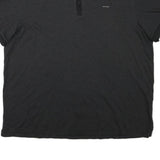 CALVIN KLEIN Mens Black Striped Short Sleeve Polo Shirt 2XL Cotton Blend