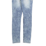 BODY CENTRAL Womens Slim Blue Denim Light Wash Jeans W26 L30 Embroidered Pockets