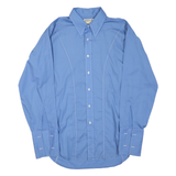 ARROW Mens Blue Shirt L Classic Cotton Blend Button-Down Long Sleeve