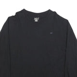 WOOLRICH Mens Black Long Sleeve T-Shirt 2XL Crew Neck Cotton Classic Fit
