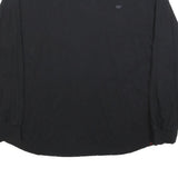 WOOLRICH Mens Black Long Sleeve T-Shirt 2XL Crew Neck Cotton Classic Fit