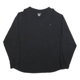 WOOLRICH Mens Black Long Sleeve T-Shirt 2XL Crew Neck Cotton Classic Fit