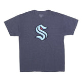 CHAMPION Mens Blue Graphic T-Shirt M Short Sleeve Crew Neck NHL Logo