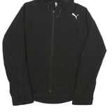 PUMA Womens Black Jacket S Polyester Zip Hooded Plain Sportswear Activewear