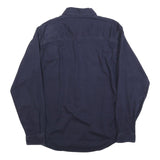 CARHARTT Mens Navy Blue Work Shirt S Button-Down Cotton Blend Utility Style