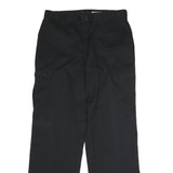 DICKIES Womens Black Regular Fit Straight Leg Trousers W32 L33 Workwear Zip
