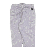 REELL Mens Cotton Blend Slim Faded Purple Cargo Joggers W32 L28 Zip Closure