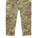 Unbranded Mens Synthetic Green Camouflage Regular Fit Straight Leg Trousers W36