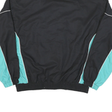 WILSON Mens Black & Mint Green Zip Jacket L Polyester Blend Colourblock
