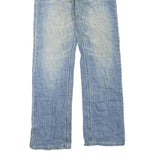 BLY Mens Light Blue Regular Straight Denim Jeans W30 L32 Casual Wear Zip Closure