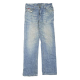 BLY Mens Light Blue Regular Straight Denim Jeans W30 L32 Casual Wear Zip Closure